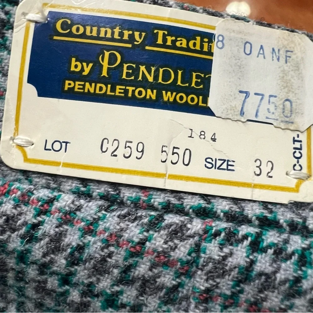 Vintage Pendleton Wool Houndstooth Country Traditionals Pants size 32 new USA